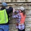 Students take closer look at rock wall layers