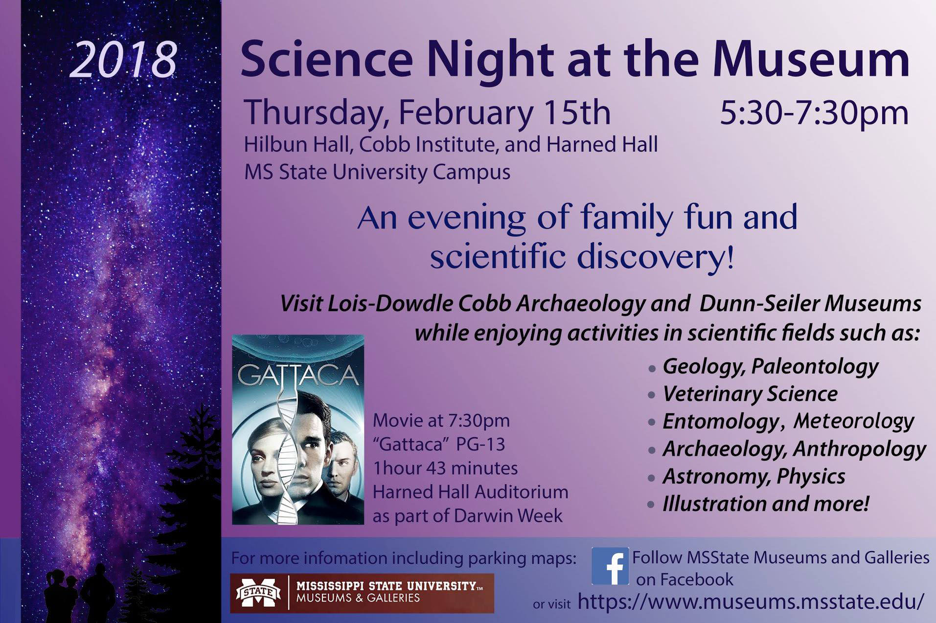 Science Night at the Museum 2018 poster