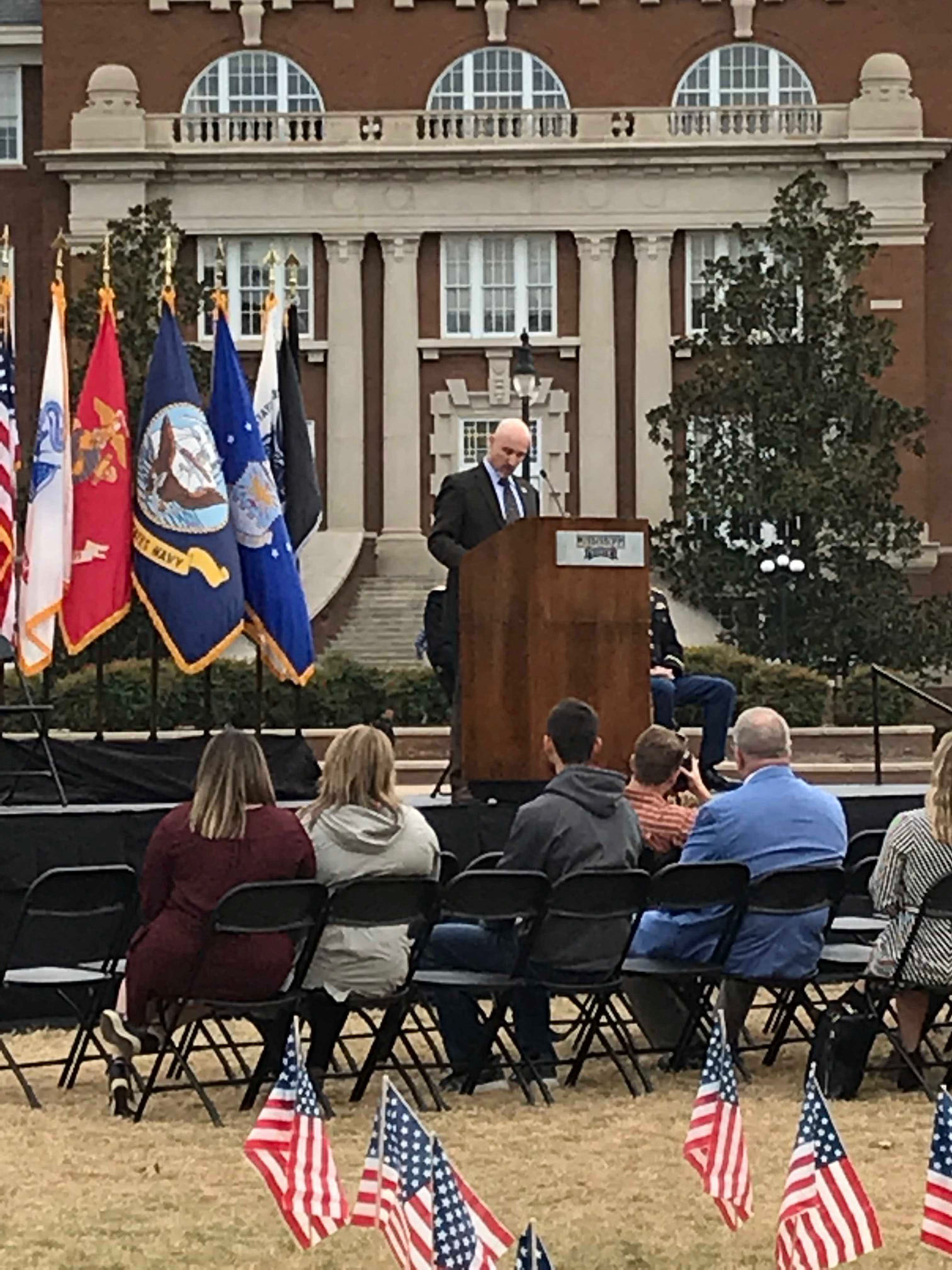 Mississippi State’s Veterans Day ceremony (Photo by Renee Clary).