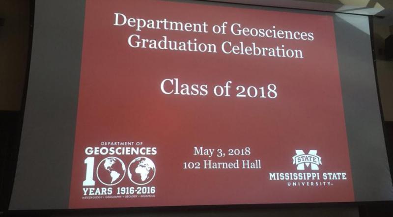 2018 Department of Geosciences Graduation Ceremony