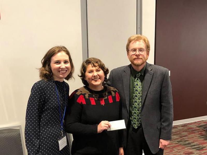 Dr. Amy Potter – (SEDAAG Honors Committee Chair), Randi Robison (in the middle), Dr. Derek Alderman (AAG President)